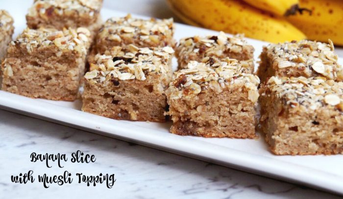 Banana Slice with Muesli Topping