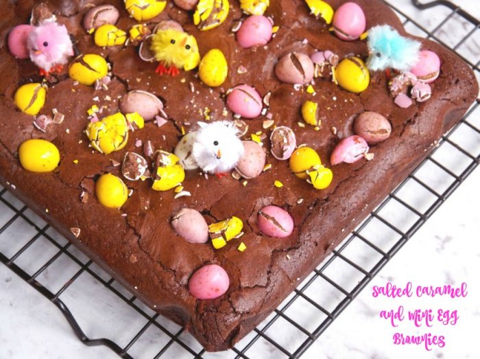 Salted Caramel Mini Egg Brownies