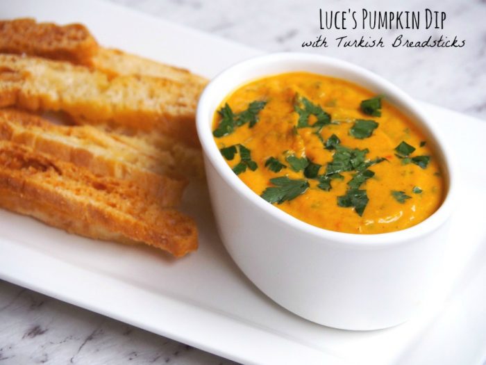 Meatless Monday – Luce’s Pumpkin Dip with Turkish Breadsticks