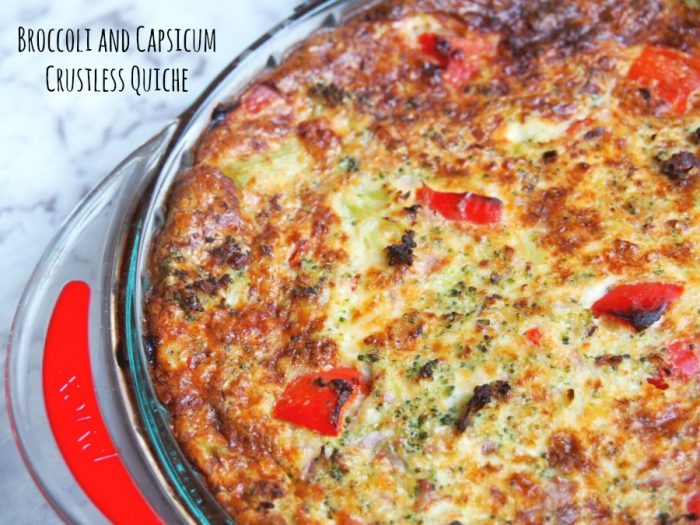 Meatless Monday – Broccoli and Capsicum Crustless Quiche