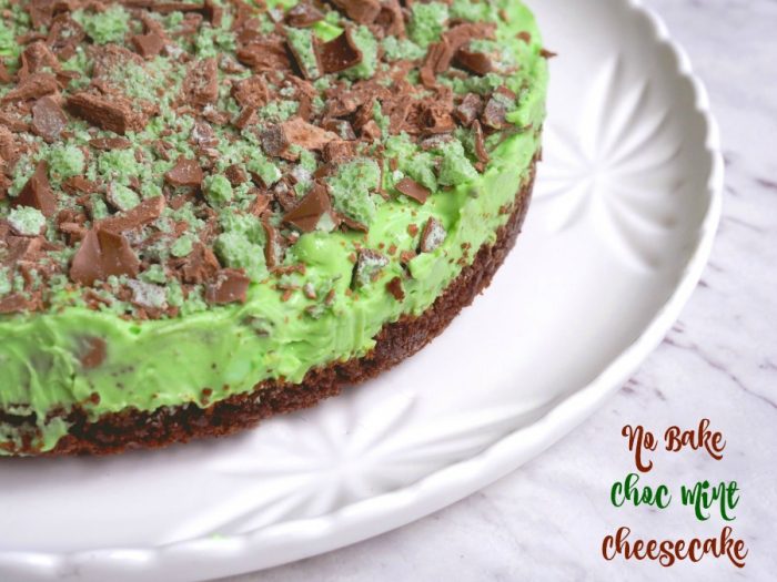 No Bake Choc Mint Cheesecake