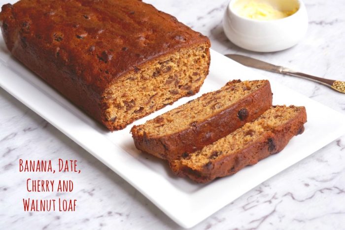 Banana, Date, Cherry and Walnut Loaf