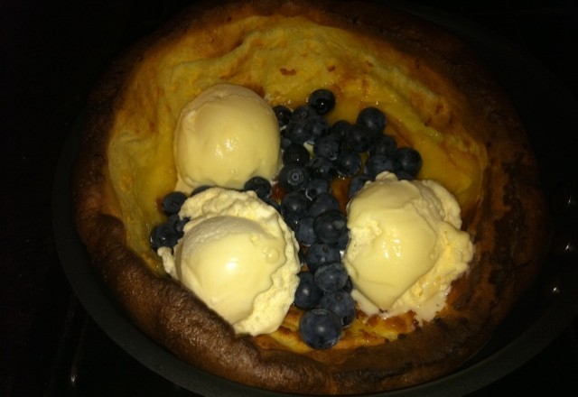 Donna Hay’s Oven Puff Cake with Blueberries