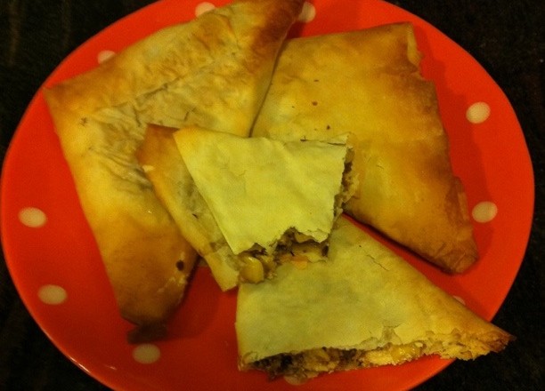 Corn and Fetta Samosas