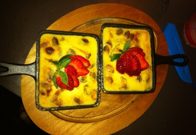 Mumu Date and Pistachio Clafoutis