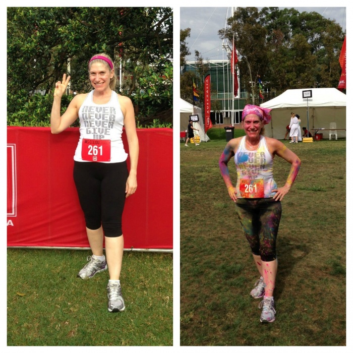 Before and After MS Colour Run 2013