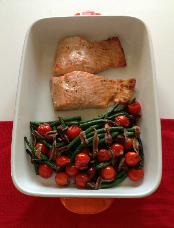 Jamie's Mediterranean Tray Baked Salmon