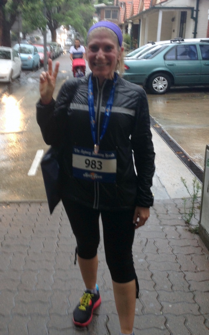 After Sun Run 2013 in the rain 