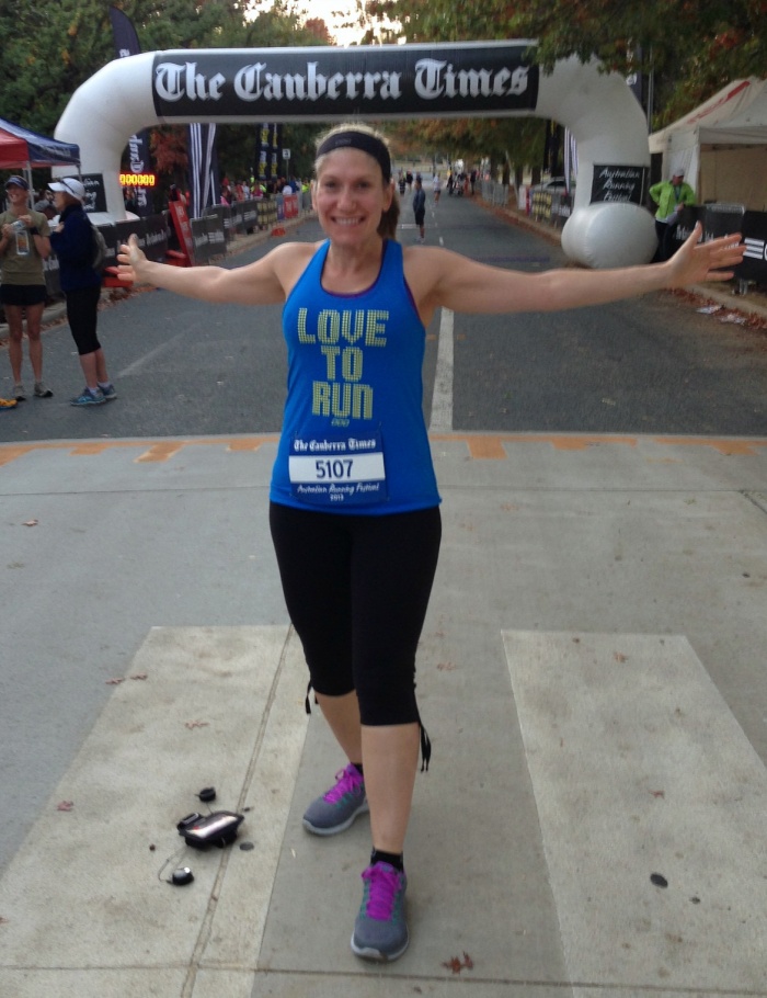 At the start line - Canberra Half Marathon