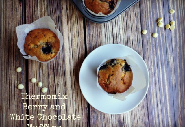 Thermomix Berry and White Chocolate Muffins