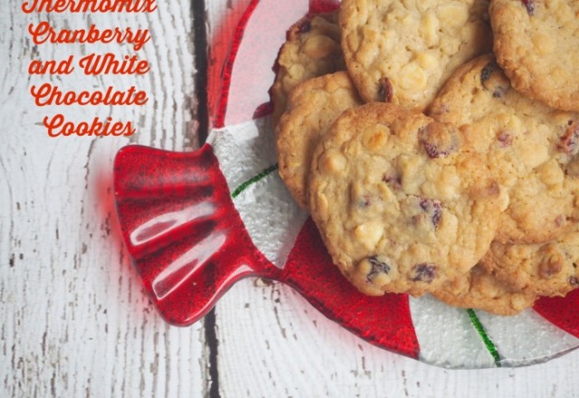 Thermomix White Chocolate and Cranberry Cookies