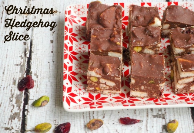 Christmas Hedgehog Slice