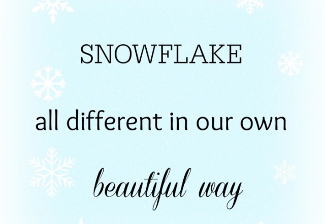 Wednesday Words of Wisdom – Snowflakes