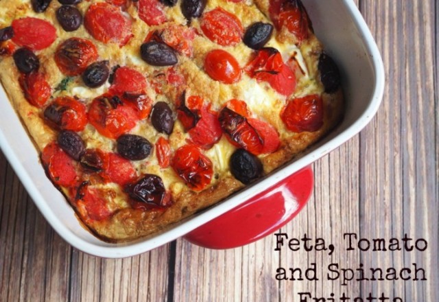 Meatless Monday – Feta, Tomato and Spinach Frittata