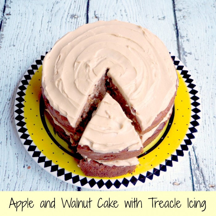 Apple and Walnut Cake with Treacle Icing