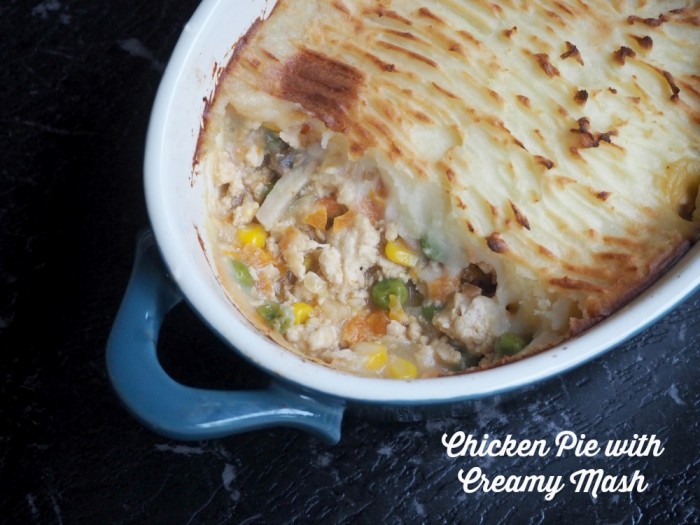 Chicken Pie with creamy mash