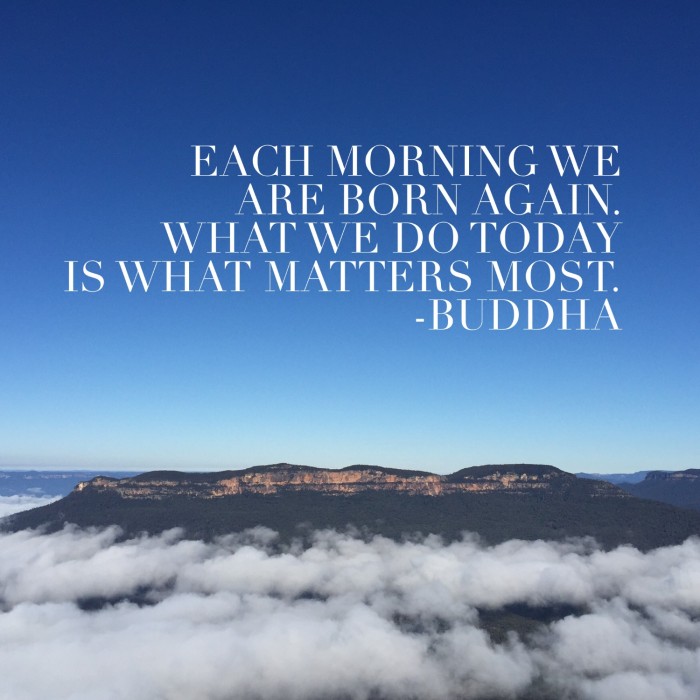 Buddha each morning