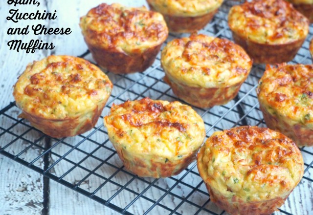 Ham, Zucchini and Cheese Muffins