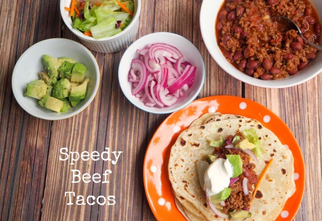 Speedy Beef Chilli Tacos