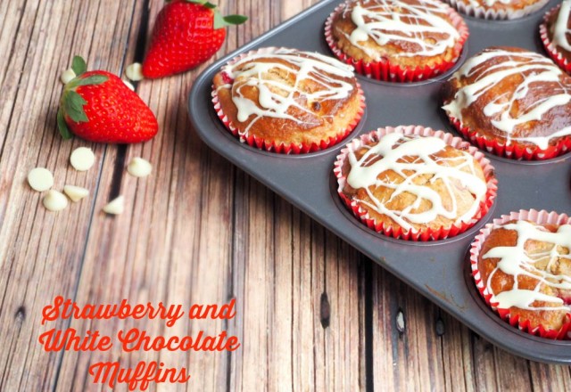 Strawberry and White Chocolate Muffins