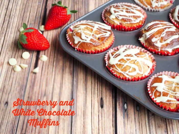 Strawberry and White Choc Muffins