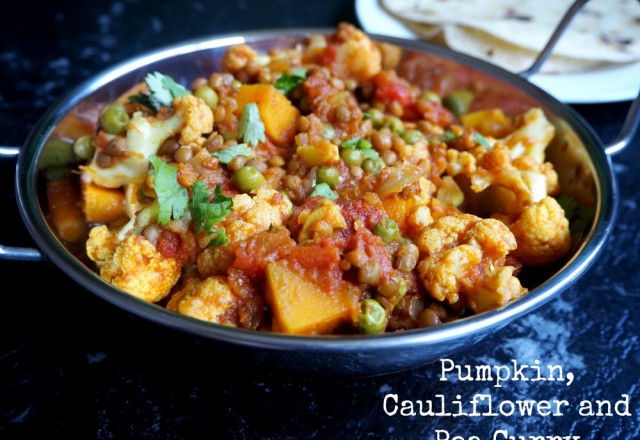 Meatless Monday – Pumpkin, Cauliflower and Pea Curry