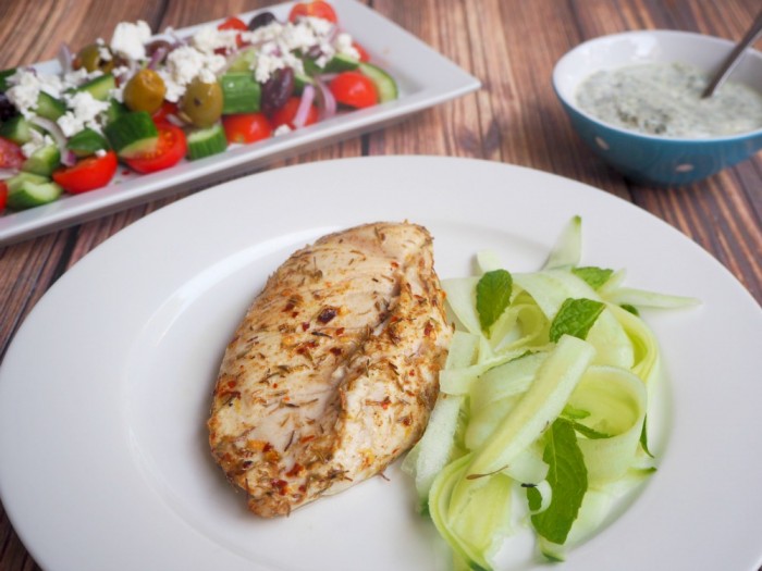 Spice Baked Chicken with Tzatziki