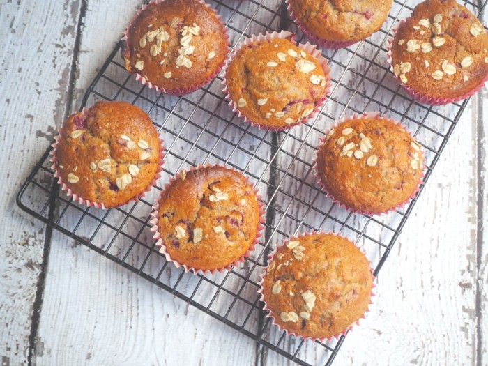 Raspberry and Oat Muffins