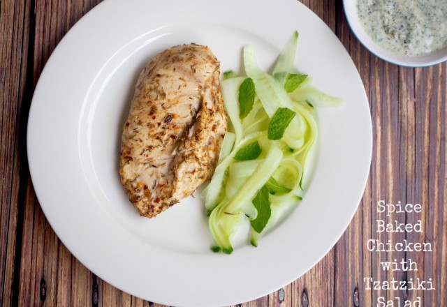 Donna Hay’s Spice-Baked Chicken with Tzatziki Salad