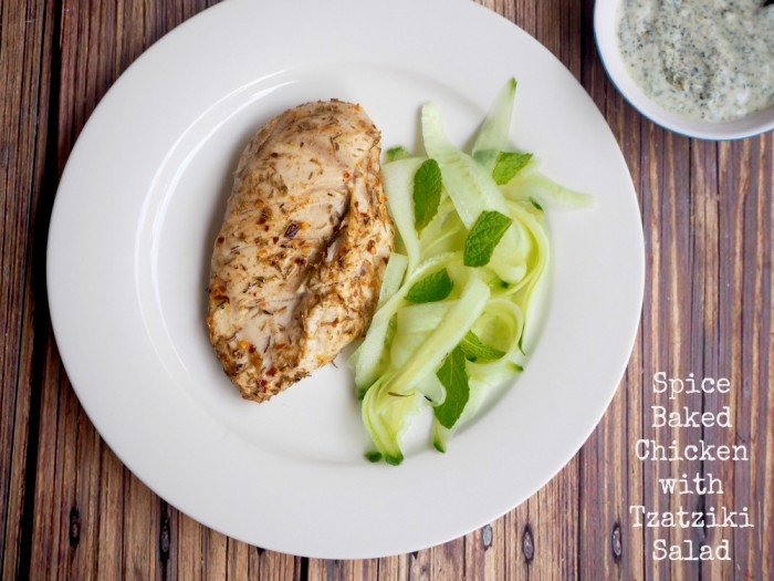 Spice Baked Chicken with Tzatziki