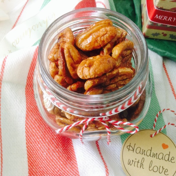 festive candied pecans