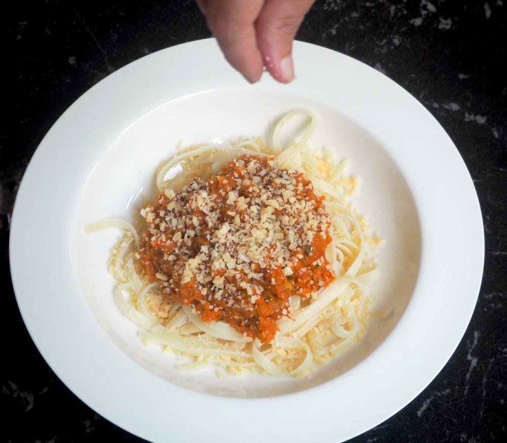 Veggie and Lentil Fettucine