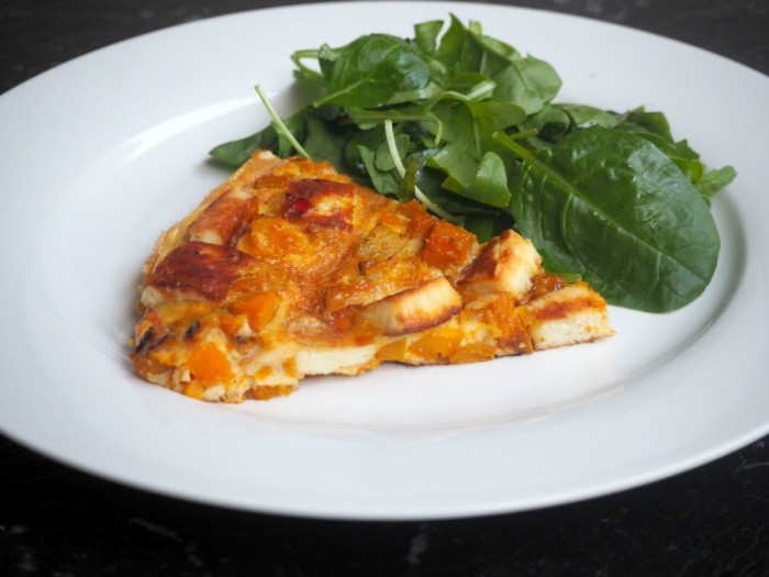 Pumpkin, Halloumi and Red Chilli Frittata