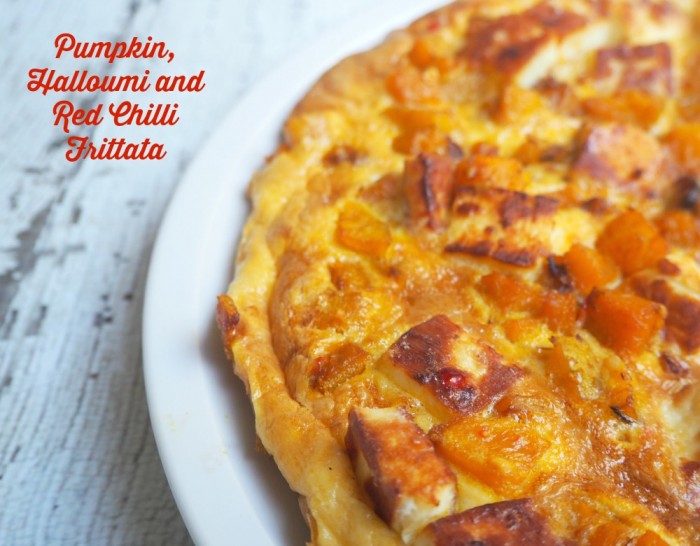 Pumpkin, Halloumi, Chilli Frittata