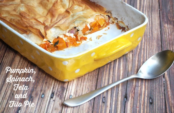 Pumpkin, Spinach and Feta Filo Pie