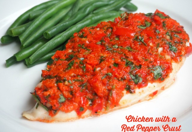 Chicken with a Red Pepper Crust