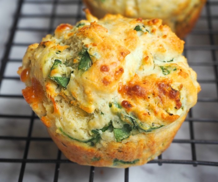 Spinach and Pesto Savoury Muffins