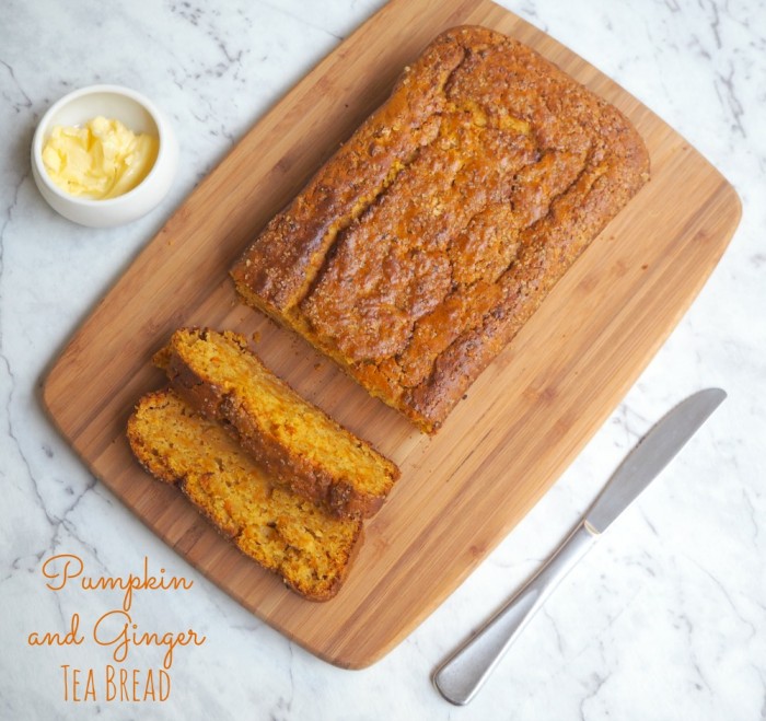 Pumpkin and Ginger Tea Bread