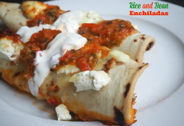 Meatless Monday – Rice and Bean Enchiladas