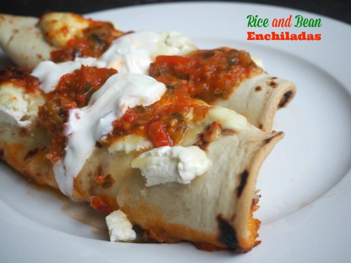 Rice and Bean Enchiladas