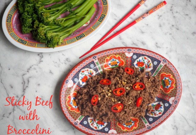 Sticky Beef with Broccolini