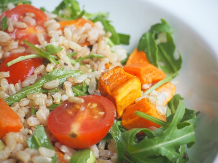 Tomato and Sweet Potato Rice Salad 