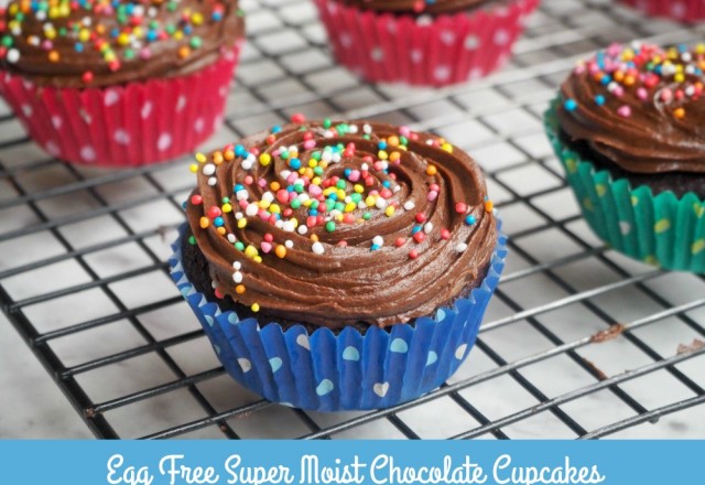 Egg Free Super Moist Chocolate Cupcakes