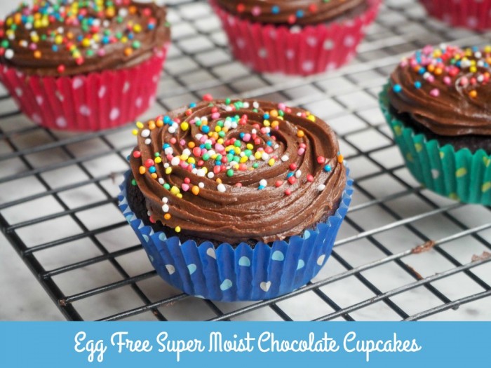 Egg Free Super Moist Chocolate Cupcakes