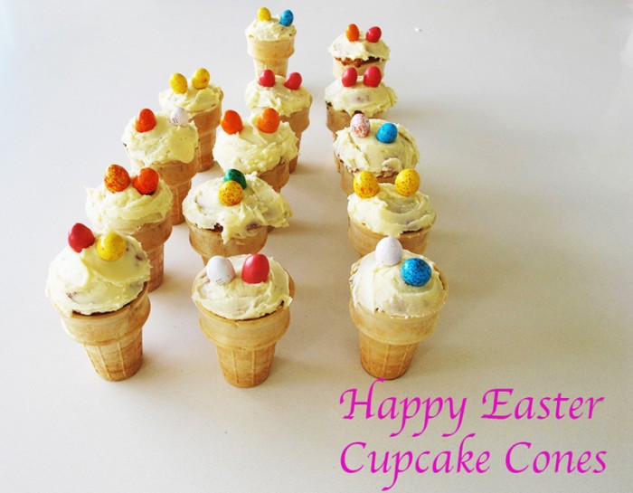 Easter Cupcake Cones Boiled Eggs and Soldiers