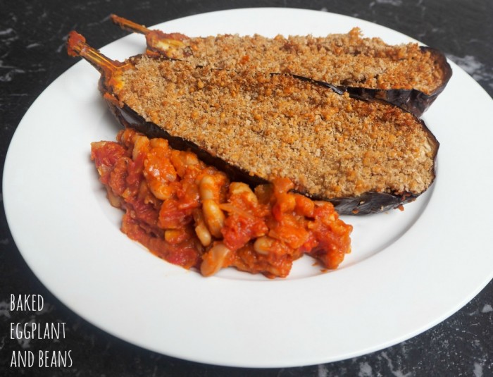 Baked Eggplant and Beans