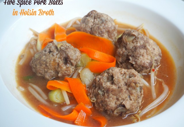 Oriental Pork Balls in Hoisin Broth