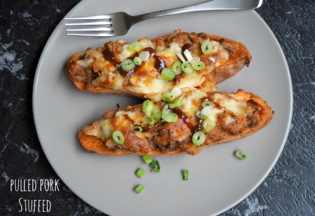 Pulled Pork Stuffed Sweet Potatoes