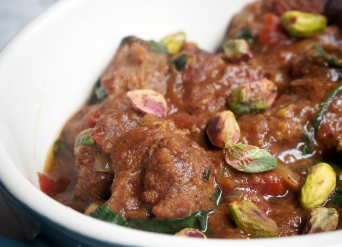 Slow Cooker Beef Date and Spinach Tagine