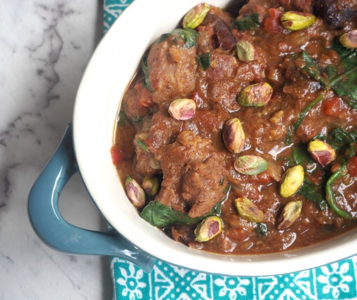 Slow Cooker Beef Date and Spinach Tagine